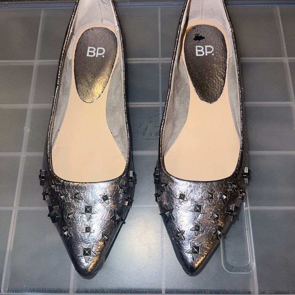 BP Metallic Star-Embellished Flats